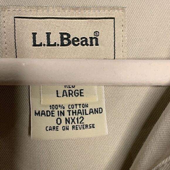 LL Bean Khaki Cotton Jacket - Picture 4 of 7